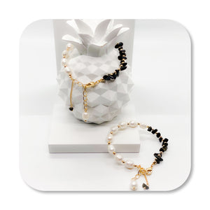 Black Onyx Pearl Bracelet
