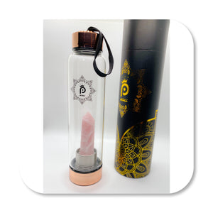 Rose Quartz Crystal Elixir Water Bottle